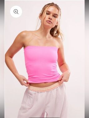 Free People Intimately The Carrie Tube in Haute Pink Size M/L NWT
